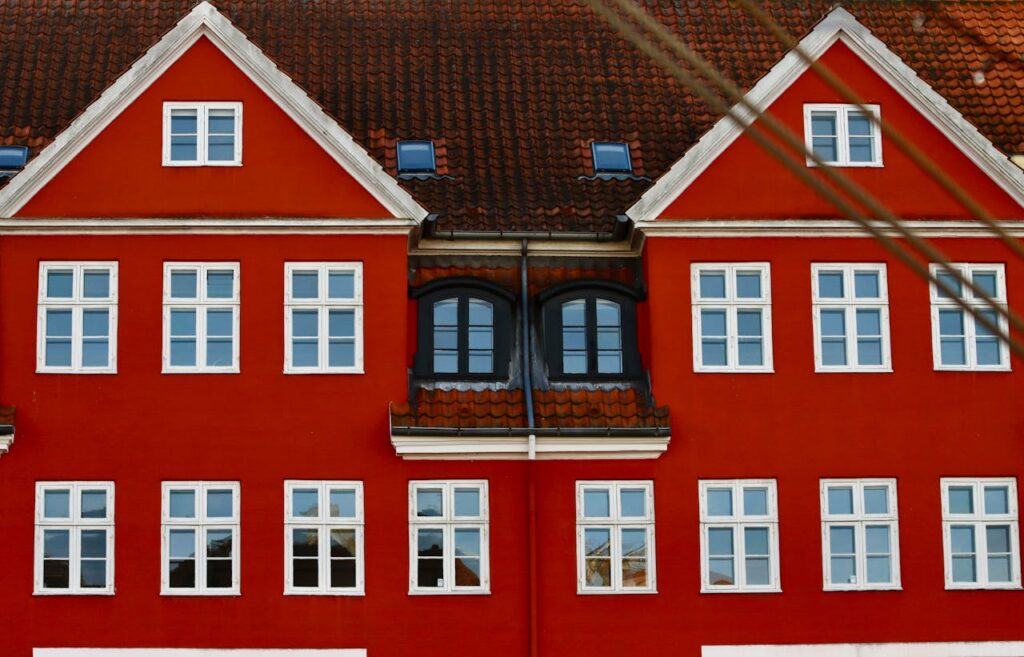 Red House with Glass Windows